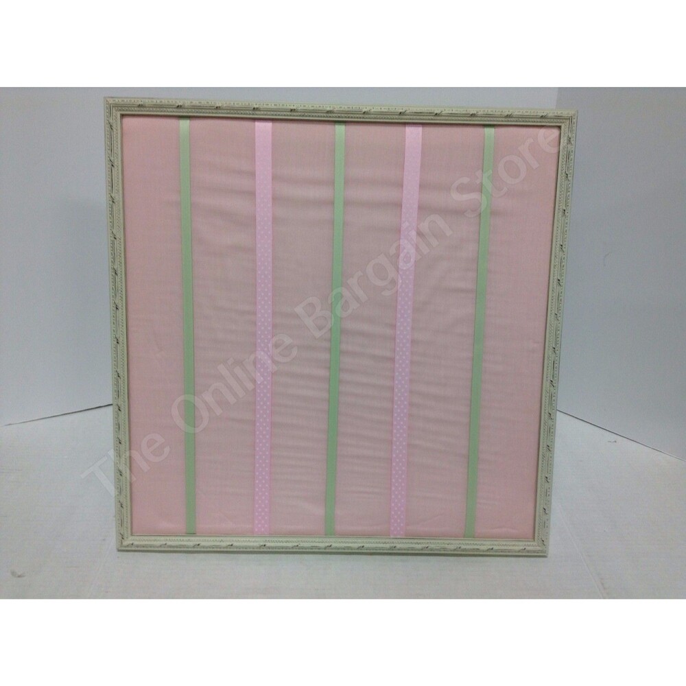 Pottery Barn Kids Pink Shabby Ribbon Suzanne Board Chic Photo Picture Frame